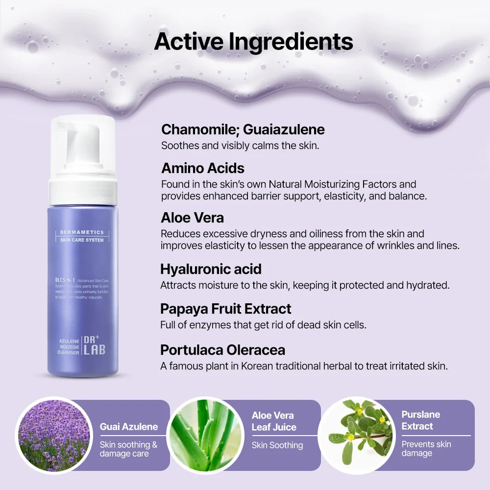 Dr+Lab Azulene Mousse Cleanser